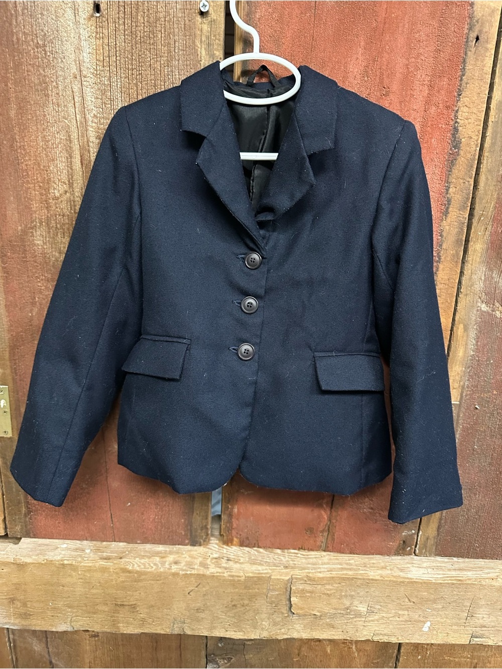 Navy Kids' Three-Button Blazer Jacket